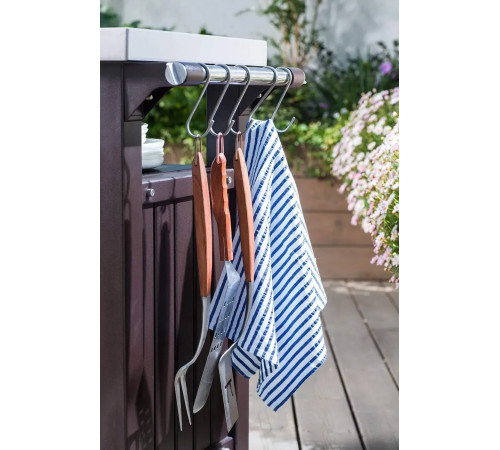 Стіл для барбекю Keter Unity XL 207 л, графіт