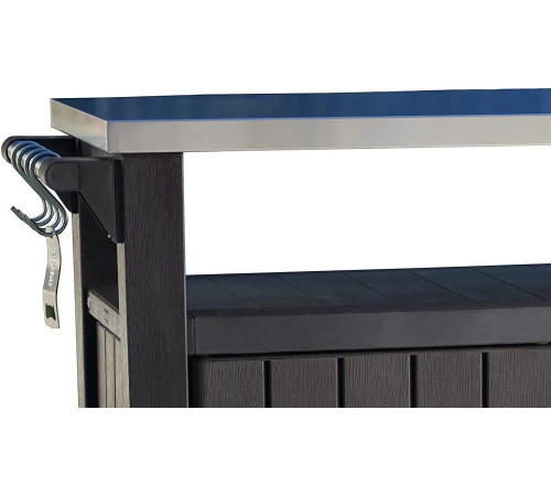 Стіл для барбекю Keter Unity XL 207 л, графіт
