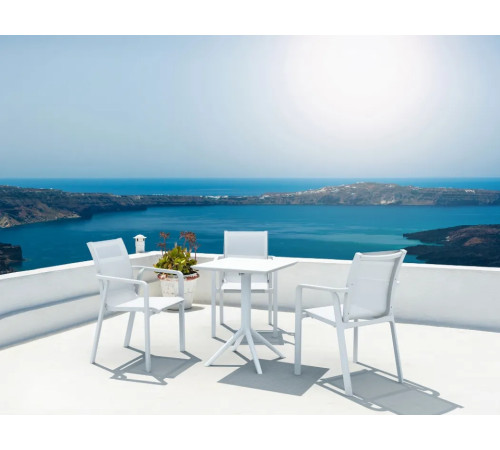 Стіл садовий розкладний Siesta Sky 60, білий