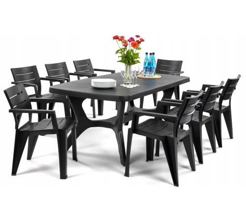 Стіл садовий Keter Baltimore 170 х 100 см, графіт