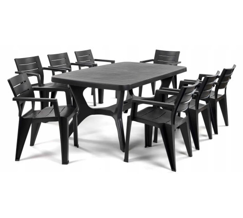 Стіл садовий Keter Baltimore 170 х 100 см, графіт