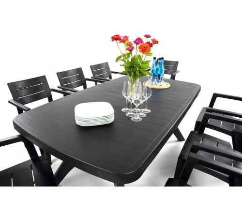 Стіл садовий Keter Baltimore 170 х 100 см, графіт