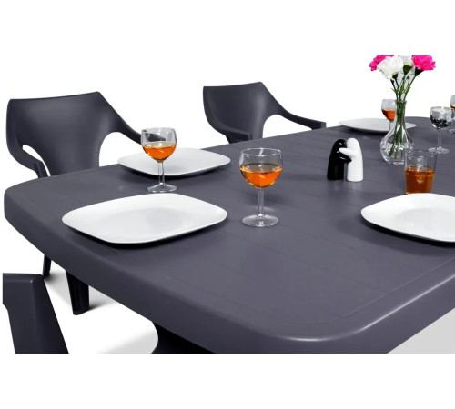 Стіл садовий Keter Baltimore 170 х 100 см, графіт