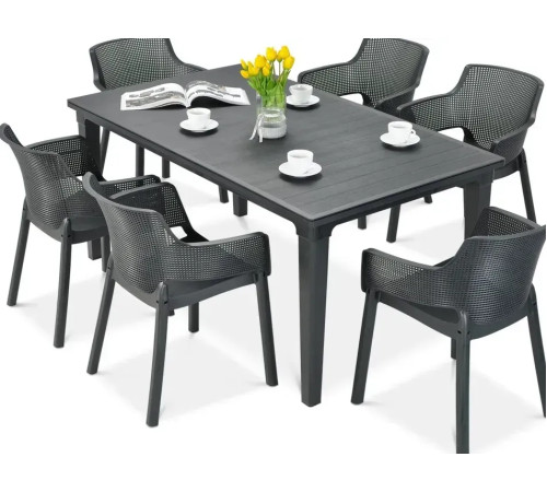 Стіл садовий Keter Futura 165 х 95 см, графіт