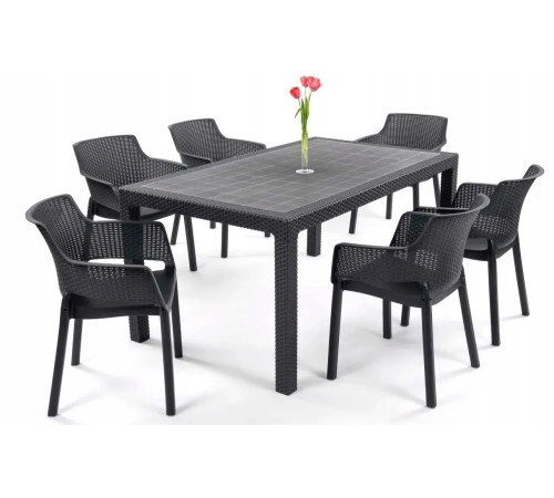 Стіл садовий Keter Melody 160 х 94 см, графіт