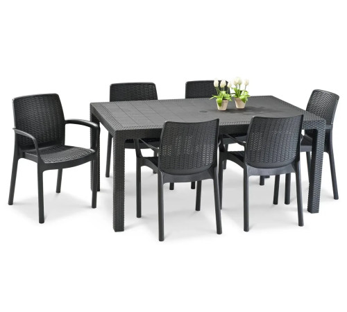 Стіл садовий Keter Melody 160 х 94 см, графіт