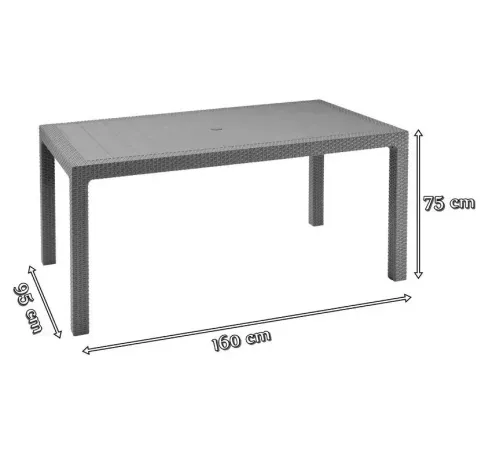 Стіл садовий Keter Melody 160 х 94 см, коричневий