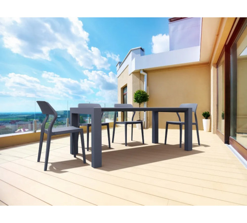 Стіл садовий розсувний Siesta Vegas 180-220, темно-сірий