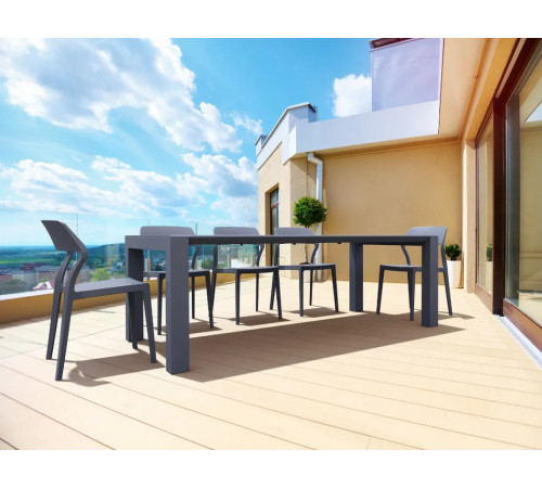 Стіл садовий розсувний Siesta Vegas 180-220, темно-сірий