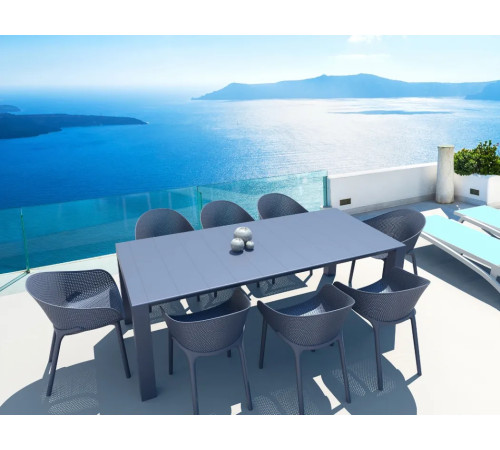 Стіл садовий розсувний Siesta Vegas 180-220, темно-сірий