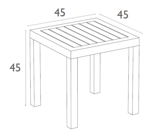 Стіл для шезлонга приставний Siesta Ocean, чорний
