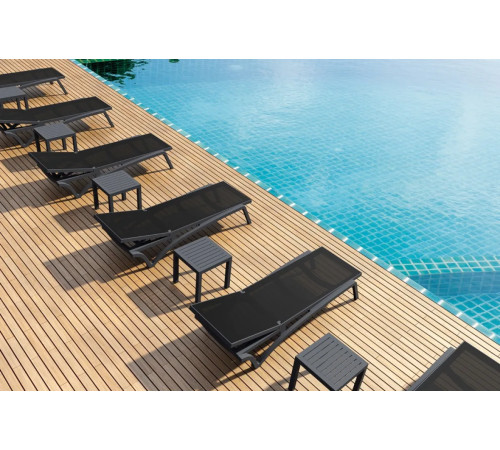 Стіл для шезлонга приставний Siesta Ocean, чорний