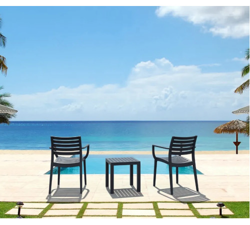 Стіл для шезлонга приставний Siesta Ocean, чорний