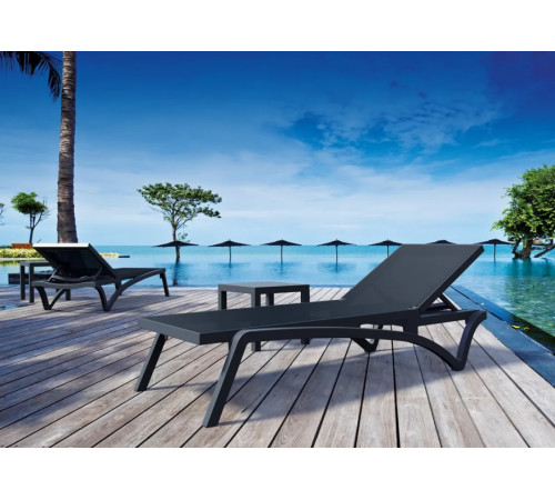 Стіл для шезлонга приставний Siesta Ocean, чорний