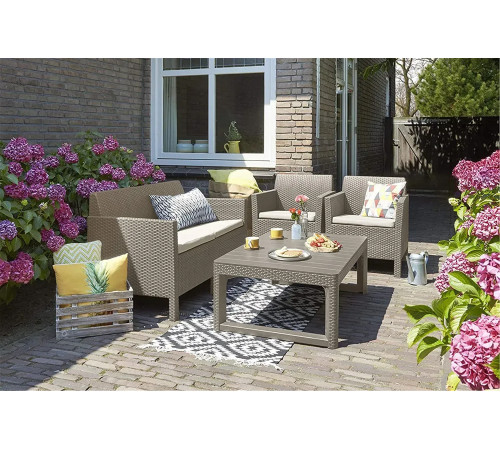 Стіл садовий розкладний Keter Lyon 116 х 71 см, капучино