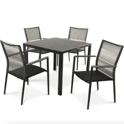 Комплект садових меблів Di Volio Carineo 5 предметів, сірий
