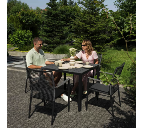 Комплект садових меблів Di Volio Carineo 5 предметів, сірий