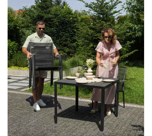 Комплект садових меблів Di Volio Carineo 5 предметів, сірий