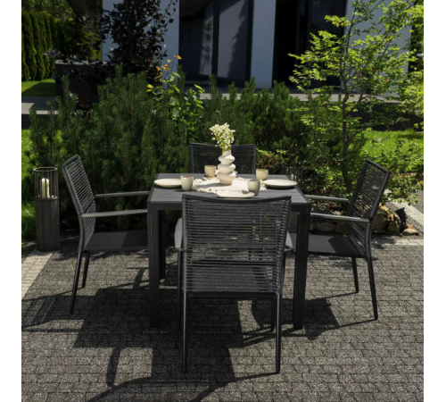 Комплект садових меблів Di Volio Carineo 5 предметів, сірий