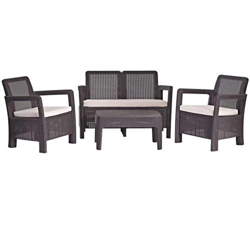 Комплект садових меблів Keter Tarifa 4-місний, коричневий