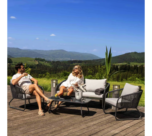 Комплект садових меблів Di Volio Paso сірий