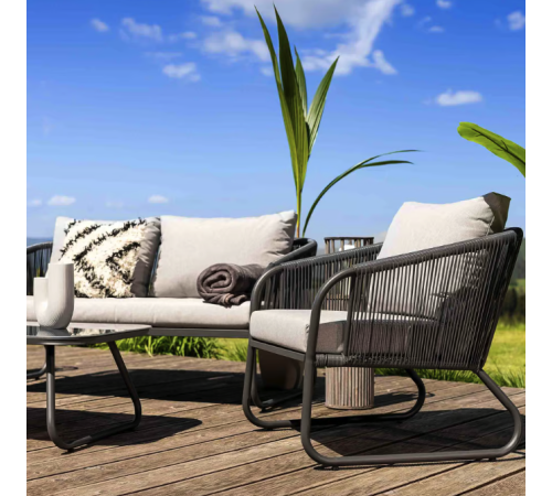 Комплект садових меблів Di Volio Paso сірий