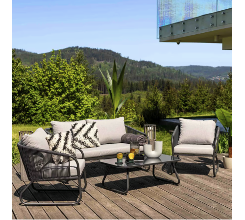 Комплект садових меблів Di Volio Paso сірий