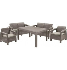 Комплект меблів Keter Fiesta 6-місний з подушками, капучино