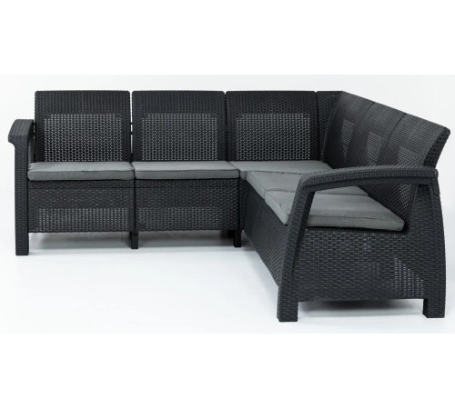 Комплект меблів Keter Corfu Relax 5-місний з подушками, графіт