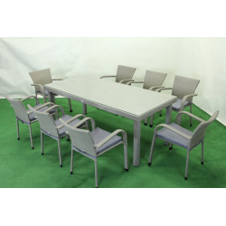 Комплект садових меблів Greengard Вермонт 200 Рт-20200-3, сіро-бежевий