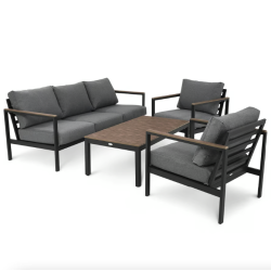 Комплект садових меблів Di Volio Tivoli, графітово-сірий