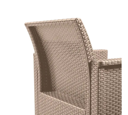 Комплект меблів Keter Elodie 5-місний з подушками, капучино