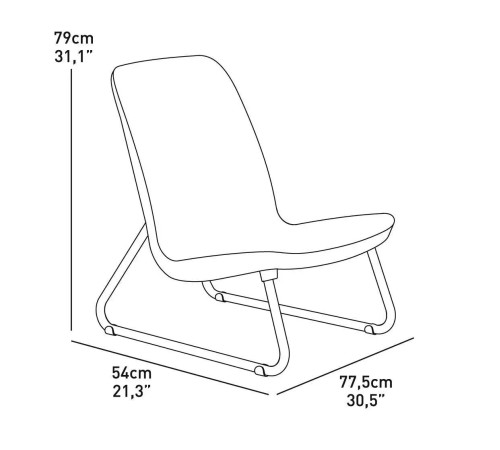 Комплект меблів Keter Rio 2-місний, коричневий