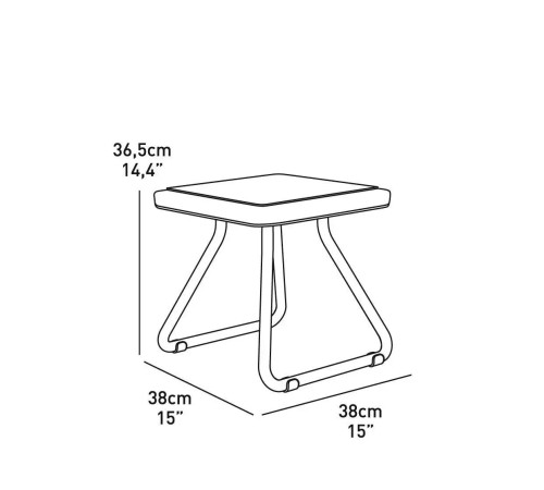 Комплект меблів Keter Rio 2-місний, коричневий