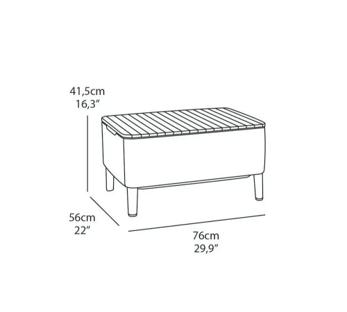Комплект меблів Keter Salemo 2-місний, капучино