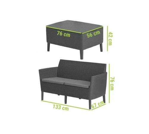 Комплект меблів Keter Salemo 4-місний, капучино