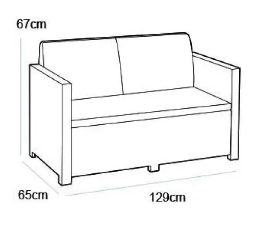 Комплект меблів Keter Alabama 4-місний, графіт