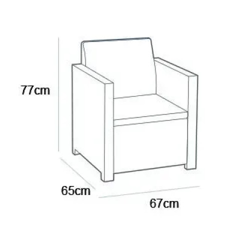 Комплект меблів Keter Alabama 4-місний, графіт