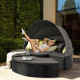 Комплект садових меблів Outtec Round Lounge, графітовий