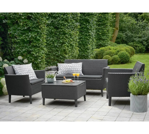 Комплект меблів Keter Salemo, графіт