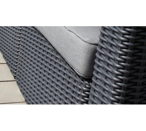 Диван садовий Keter California 2-місний з подушками, графіт