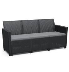 Диван садовий Keter Claire 3-місний, графіт