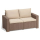 Диван садовий Keter California 2-місний з подушками, капучино