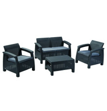 Комплект меблів Keter Corfu II 4-місний, графіт