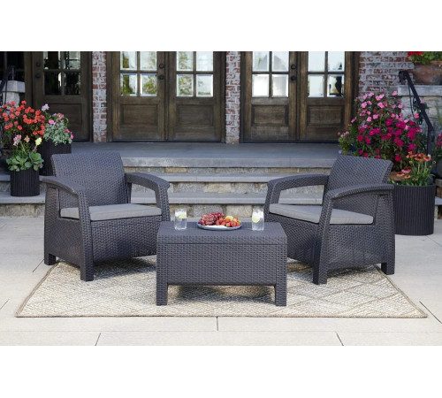 Комплект крісел Keter Corfu II Duo, графіт