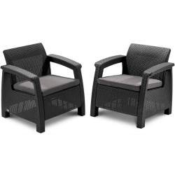 Комплект крісел Keter Corfu II Duo, графіт