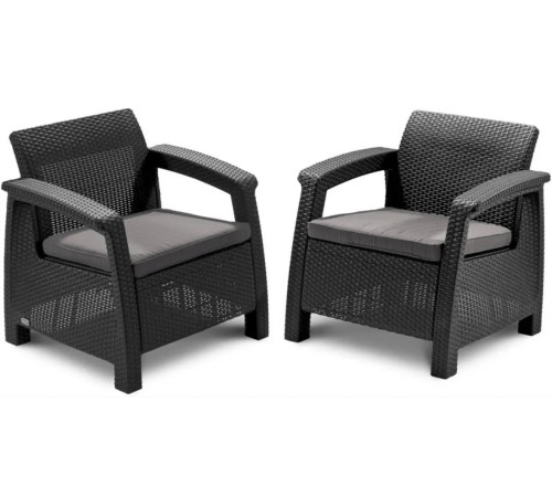 Комплект крісел Keter Corfu II Duo, графіт