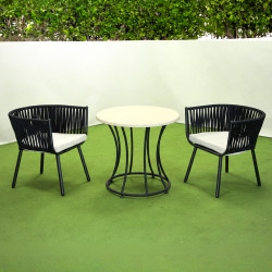 Комплект садових меблів Greengard Лінеа Рт-20190, чорно-бежевий