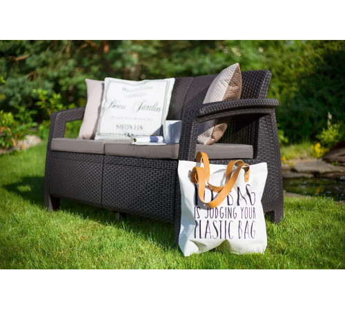 Диван садовий Keter Corfu II Love 2-місний, коричневий