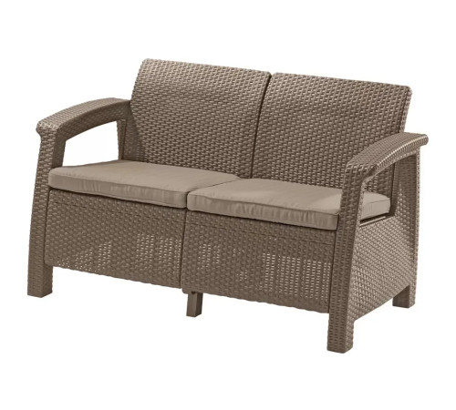 Диван садовий Keter Corfu II Love 2-місний, капучино